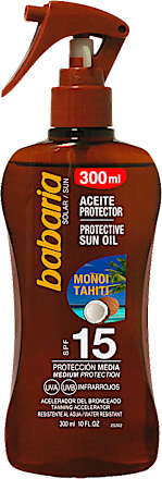 Ulei accelerator de bronzare cu protecție solară SPF15 babaria