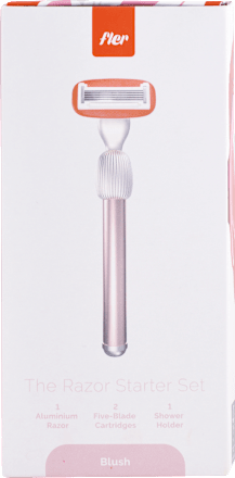Dámsky holiaci strojček The Razor Starter Set Blush + 2 náhradné hlavice fler