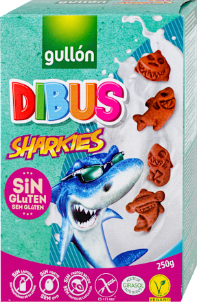 Čokoladni keks u obliku ajkulica, bez glutena Gullon