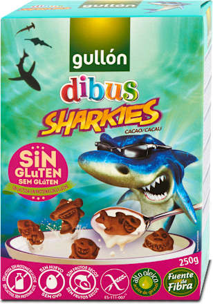 Čokoladni keks u obliku ajkulica, bez glutena Gullon