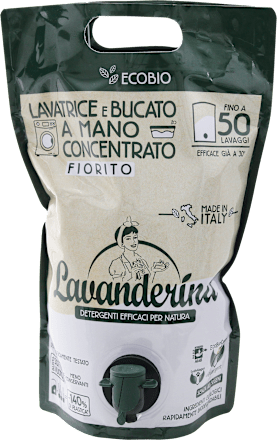 Detersivo per lavatrice e bucato a mano concentrato fiorito Lavanderina