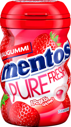 Kaugummi, Pure Fresh Erdbeer Geschmack, zuckerfrei (35 Stück) mentos