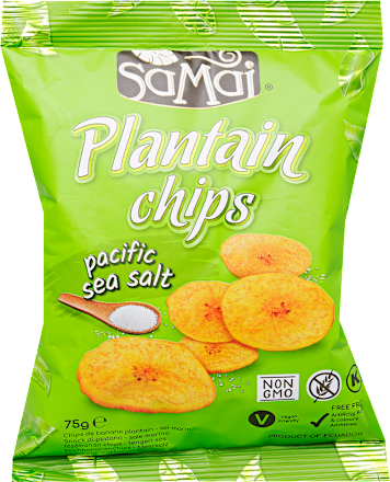 Főzőbanán chips, tengeri sós Samai