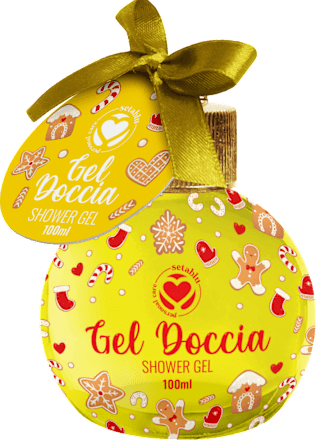 Gel doccia pallina di natale gialla setablu