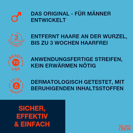Kaltwachsstreifen Body No Hair Crew