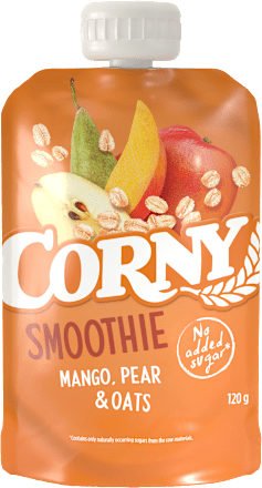 Smoothie mango, hruška a ovesné vločky Corny