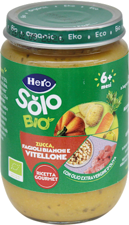 Omogeneizzato di vitello con zucca e fagioli bianchi  Hero Solo