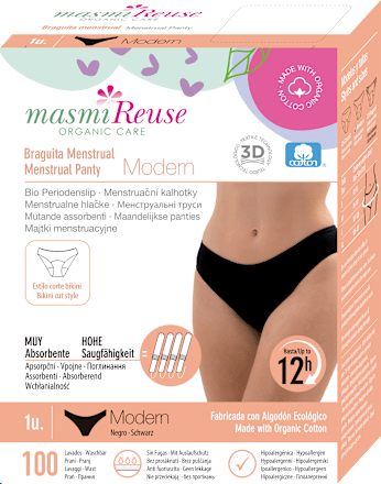 Majtki menstruacyjne Modern, rozmiar S (86-94cm) masmi