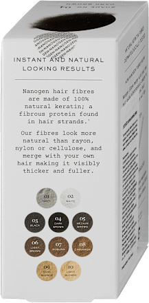 Keratinska vlakna za gušću kosu – tamno smeđa NANOGEN
