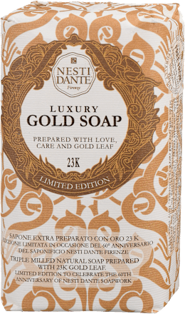 Trdo milo Luxury Gold z zlatom Nesti Dante