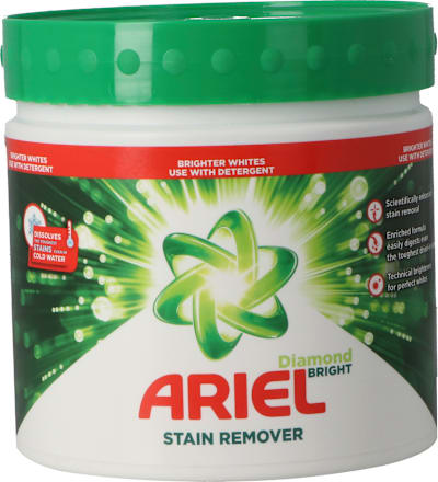 Pudră pentru îndepărtarea petelor de pe rufele albe ARIEL