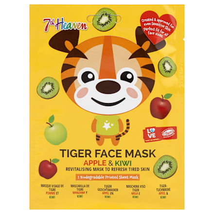 Tiger Face maska za lice u maramici – jabuka i jagoda 7th Heaven