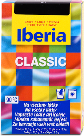 barva na textil černá 2x12,5g Iberia