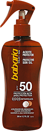 Ulei accelerator de bronzare cu protecție solară SPF50 babaria