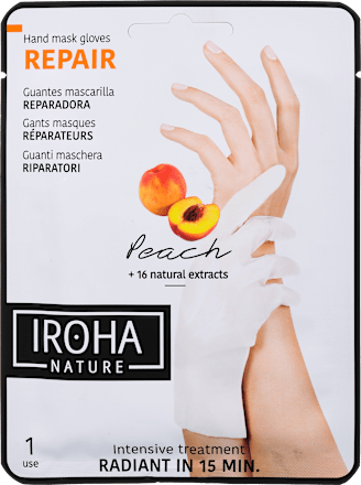 Intenzívna regeneračná maska na ruky s broskyňou Repair Peach - rukavice IROHA nature
