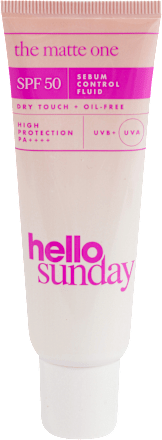 the matte one matirajući fluid za lice za zaštitu od sunca, SPF 50 hello sunday