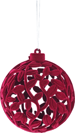 Ukras za božićnu jelku – kuglica crvena ZOVAK