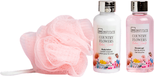 Подаръчен комплект Country Flowers в метална лейка IDC INSTITUTE