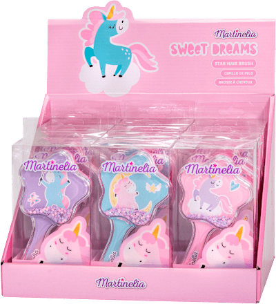 dětský kartáč na vlasy Unicorn s přesýpacími glitry Martinelia