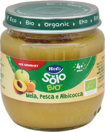 Omogeneizzato di mela, pesca e albicocca  Hero Solo