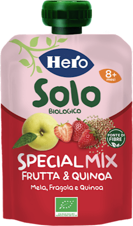 Purea di frutta e quinoa SPECIAL MIX CON mela, fragola e quinoa  Hero Solo