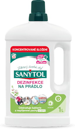 Dezinfekčný prostriedok na bielizeň a práčky s vôňou Aloe vera & kvetov bavlny SANYTOL