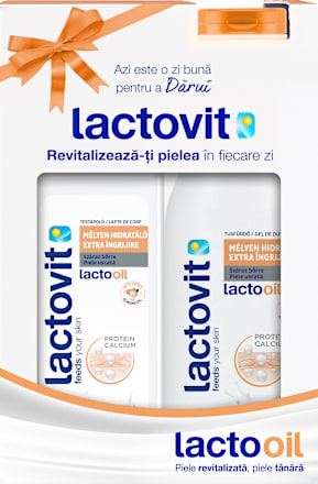 Set gel duș + lapte de corp  lactovit