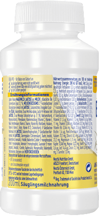 Anfangsmilch Pre trinkfertig von Geburt an Nestlé BEBA