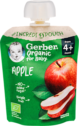 Bio gyümölcspüré alma 4 hónapos kortól Gerber Organic