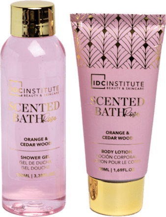 Подаръчен комплект Scented Bath Rose в декоративна ваничка IDC INSTITUTE