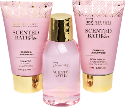 Подаръчен комплект с несесер Scented Bath Rose  IDC INSTITUTE