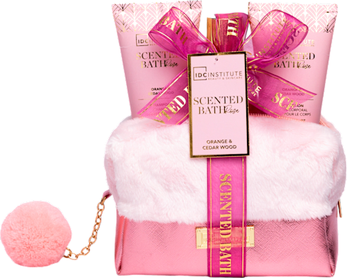 Подаръчен комплект с несесер Scented Bath Rose  IDC INSTITUTE