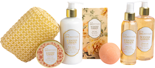Подаръчен комплект Scented Garden Country Rose в дървена ваничка IDC INSTITUTE