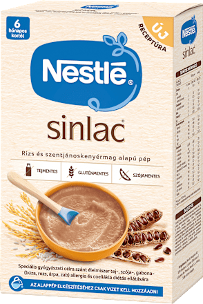 Sinlac rizs és szentjánoskenyérmag alapú pép Nestlé