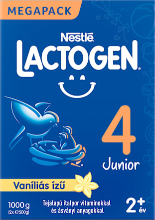 LACTOGEN 4 JUNIOR Vaníliás ízű Tejalapú italpor vitaminokkal és ásványi anyagokkal 2év+ Nestlé