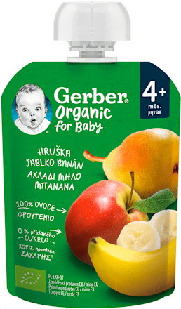 Kapsička hruška, jablko a banán Gerber Organic