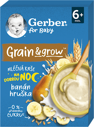 Mliečna kaša pšenično-ovsená banán a hruška Gerber