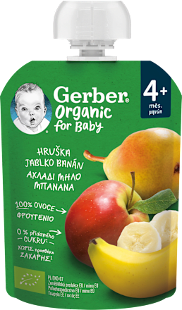 Kapsička hruška, jablko a banán Gerber Organic