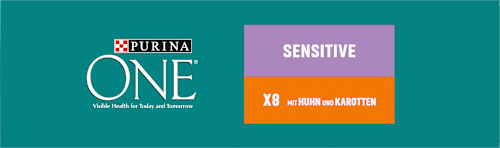 Nassfutter Katze Sensitive mit Huhn & Karotten, Multipack (8x85 g) PURINA ONE