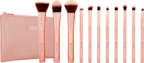 Pinselset Metal Rose & Kosmetiktasche bh cosmetics