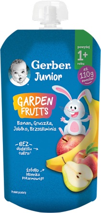 Mus owocowy banan, gruszka, jabłko, brzoskwinia, powyżej 1. roku życia Gerber