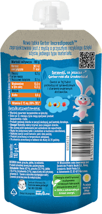 Mus owocowy banan, gruszka, jabłko, brzoskwinia, powyżej 1. roku życia Gerber