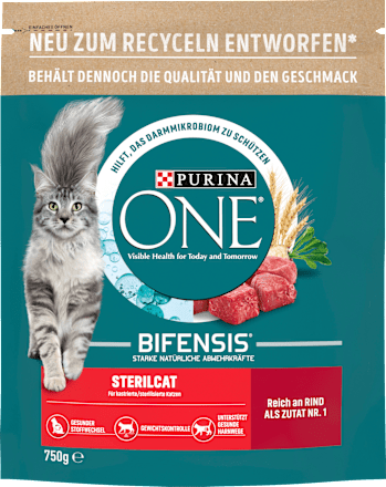 Trockenfutter Katze Bifensis Sterilcat Reich an Rind PURINA ONE