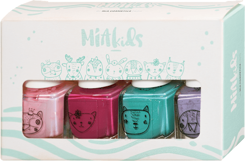 Set 4 otroških lakov za nohte (4 × 5 ml) MIA Cosmetics Paris