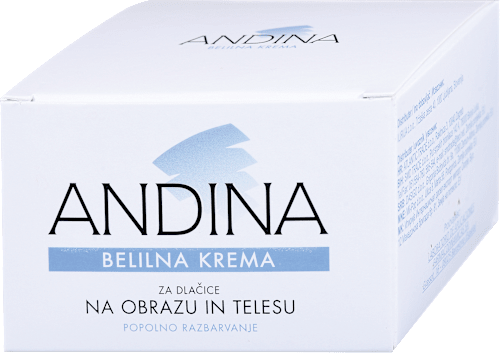Belilna krema za dlačice na obrazu in telesu   Andina