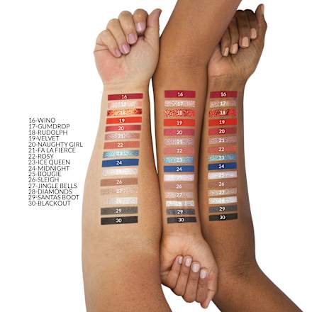 Paleta senčil za veke Miss Claus The Lit List bh cosmetics