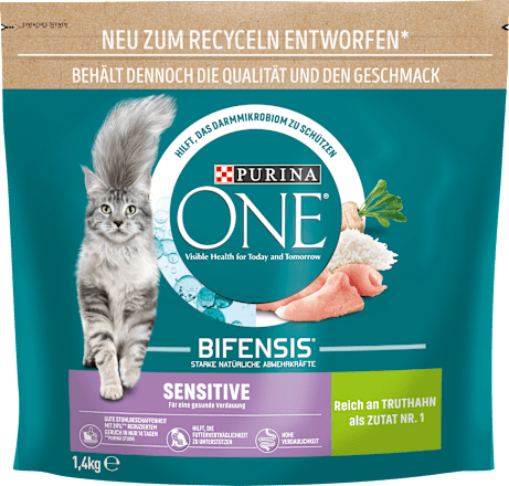 Trockenfutter Katze sensitive mit Truthahn & Reis, Adult PURINA ONE