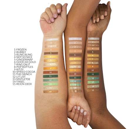 Paleta senčil za veke Miss Claus The Lit List bh cosmetics