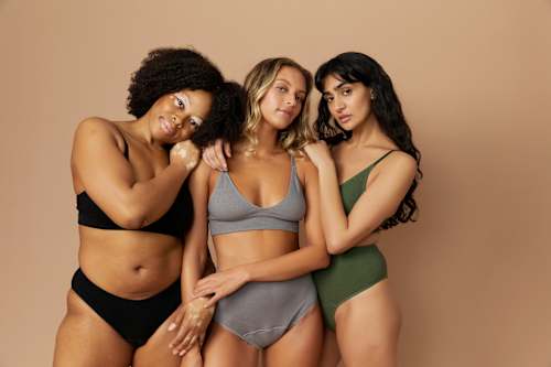 menstruační plavky bikiny černé, velikost L snuggs