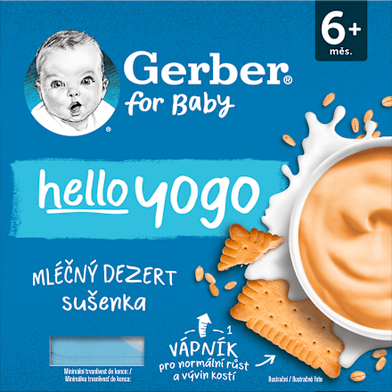 Mliečny dezert so sušienkami hello yogo Gerber